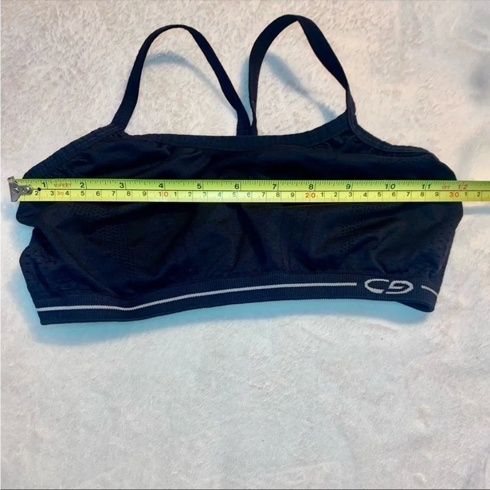 Champion Sports Bra XS/S Extra Small /Small Black Racerback Spandex Workout Bra